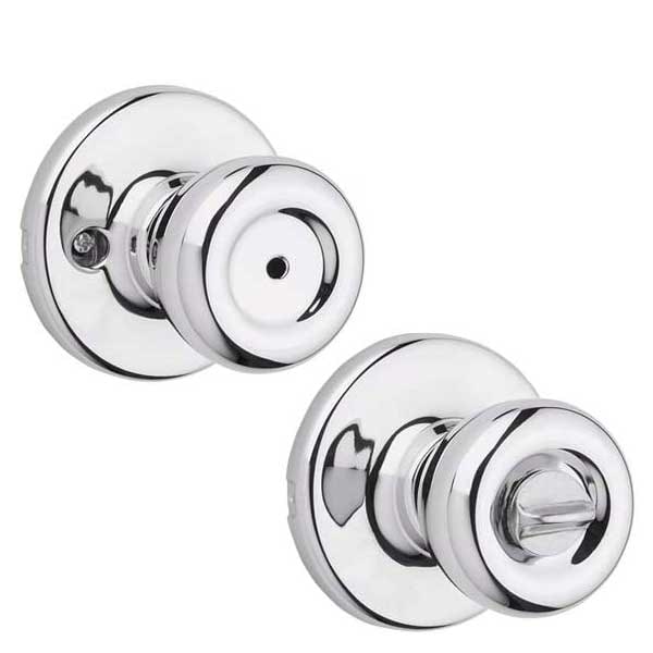 Kwikset: Tylo Privecy Door Knob with Round Rose / Polished Chrom